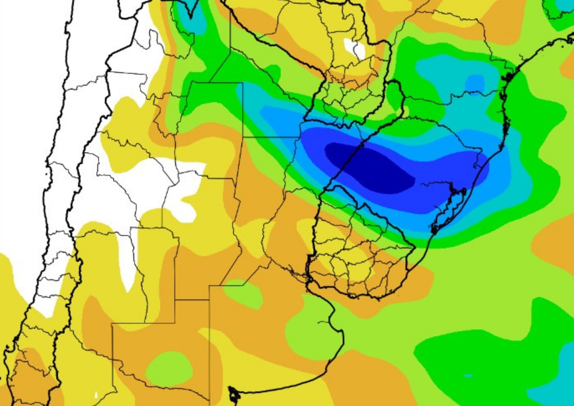 Lo dice un informe: anticipan lluvias con focos de 200 milímetros en una región