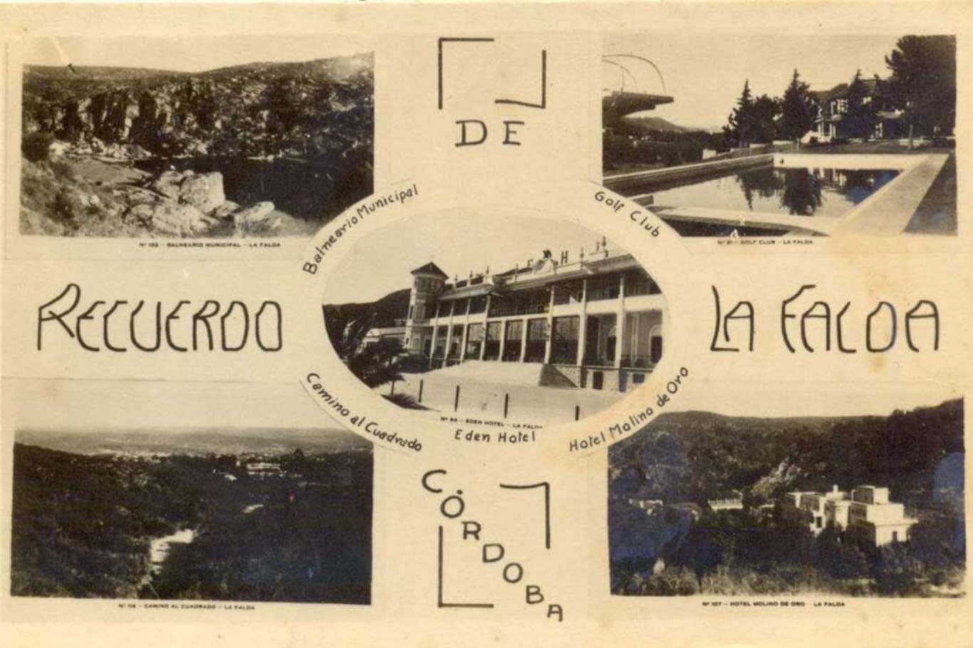 Postal del Eden Hotel, un sinónimo de La Falda