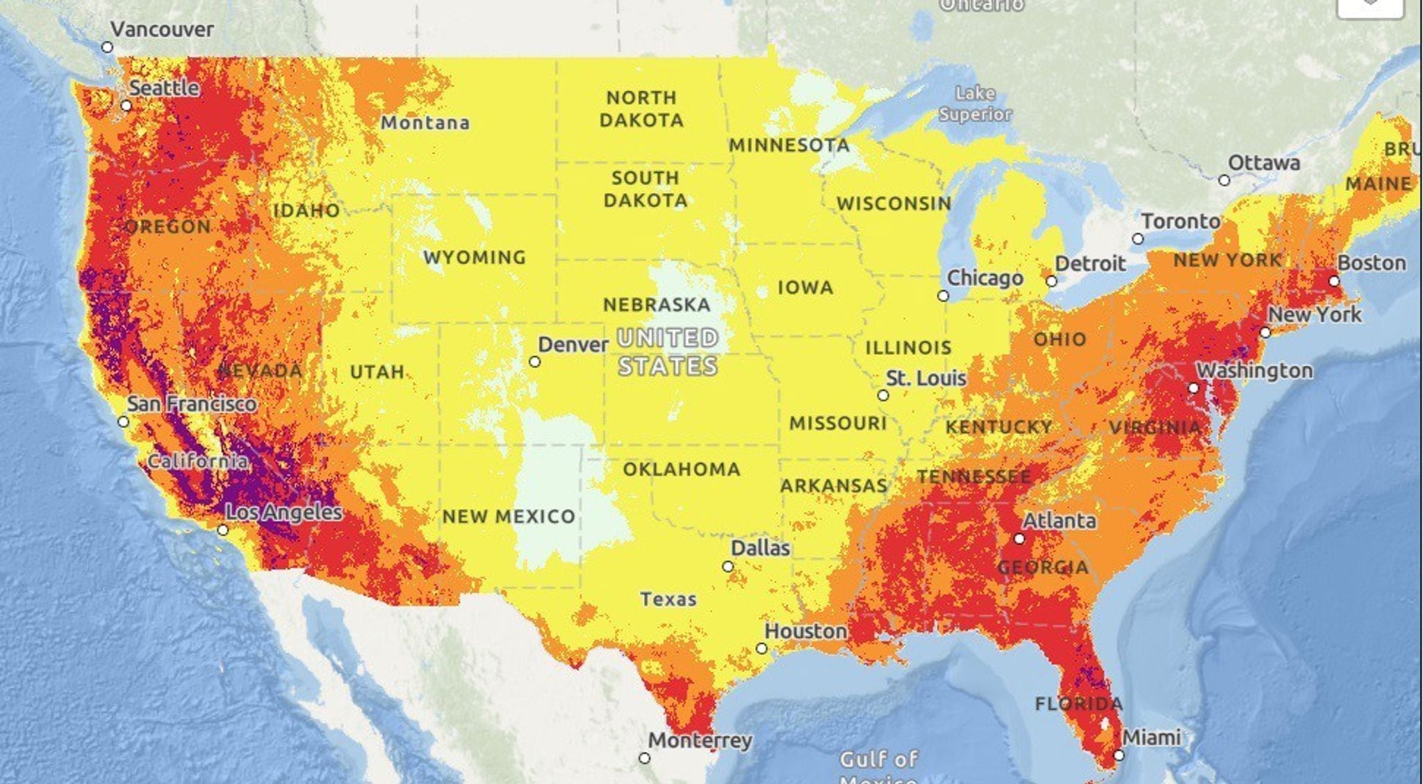 Varias entidades de Estados Unidos están enfrentando una ola de calor