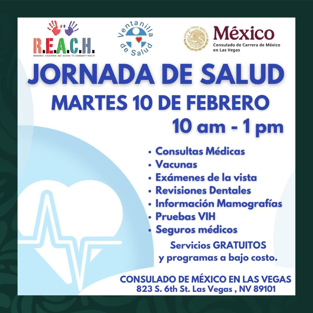 Las Jornadas de Salud del Consulado de Las Vegas son para mexicanos, con servicios gratis o a bajo costo (Facebook/Consulado de México en Las Vegas)