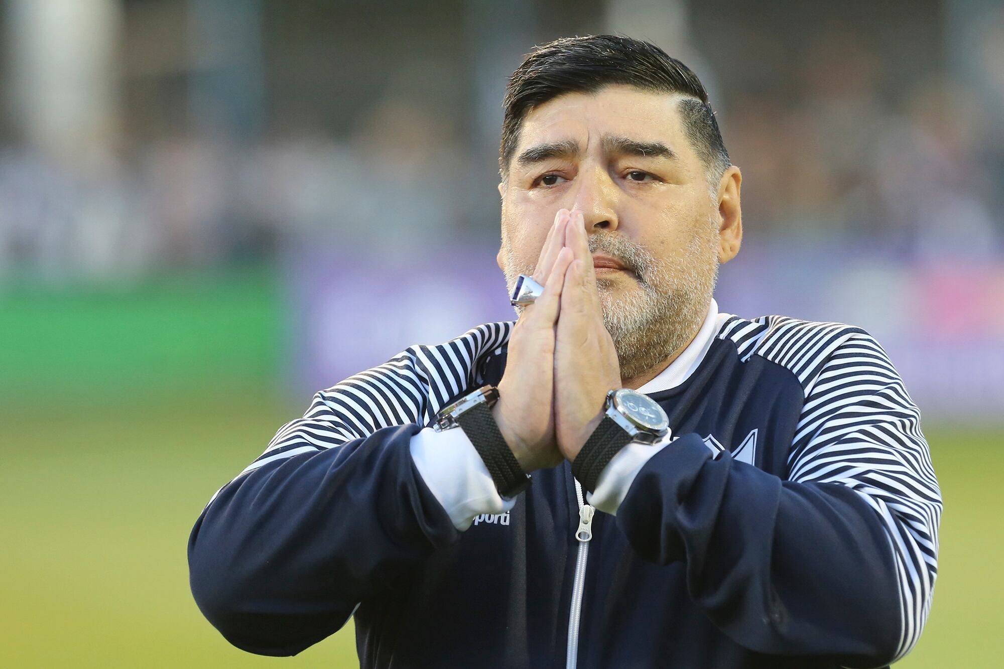 Diego Maradona, como DT de Gimnasia