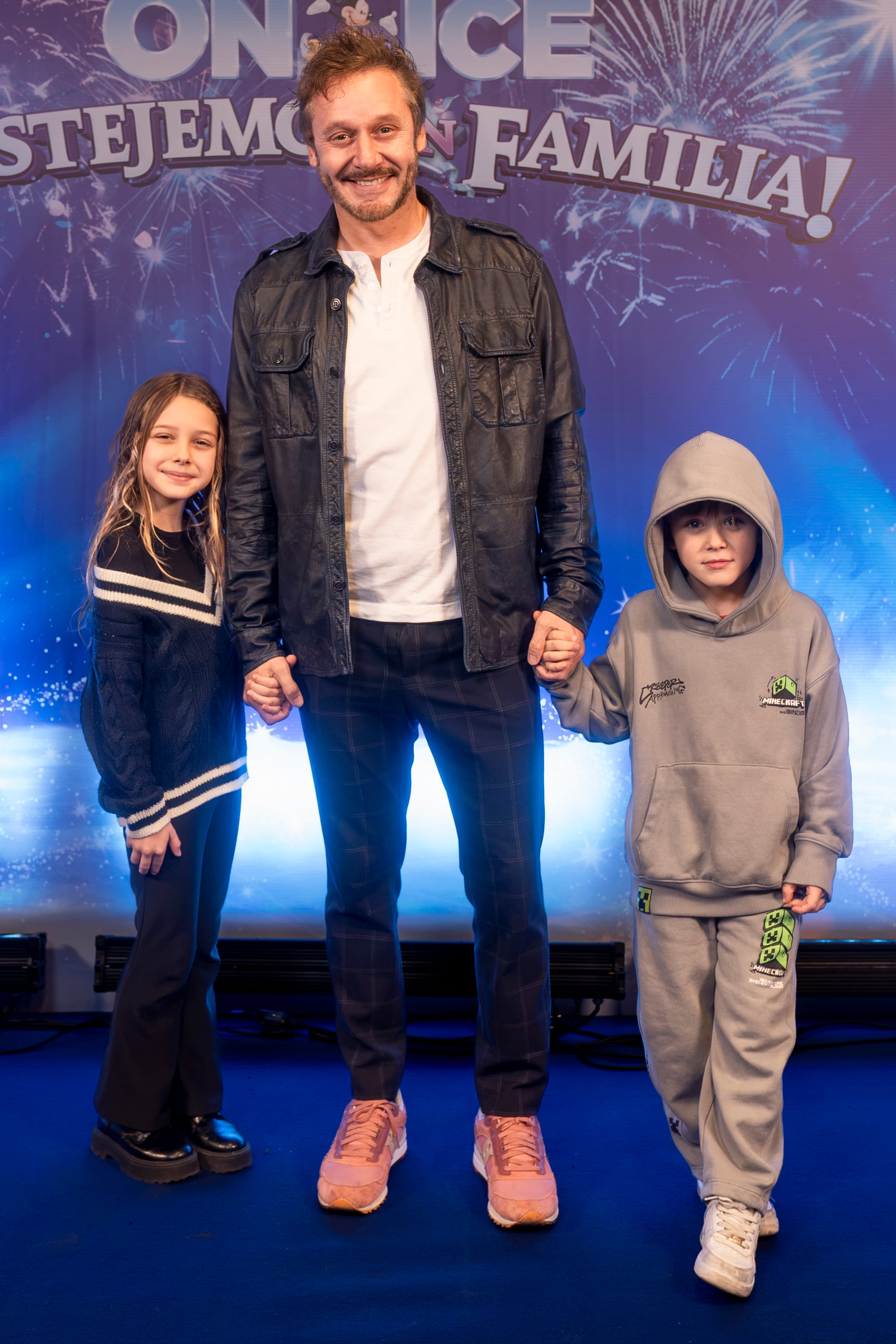 Benjamín Vicuña con Amancio y Magnolia en Disney on ice