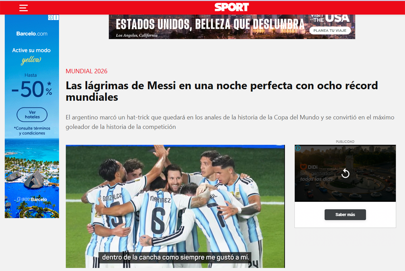 Las tapas del mundo tras el triunfo de Argentina vs Argelia
