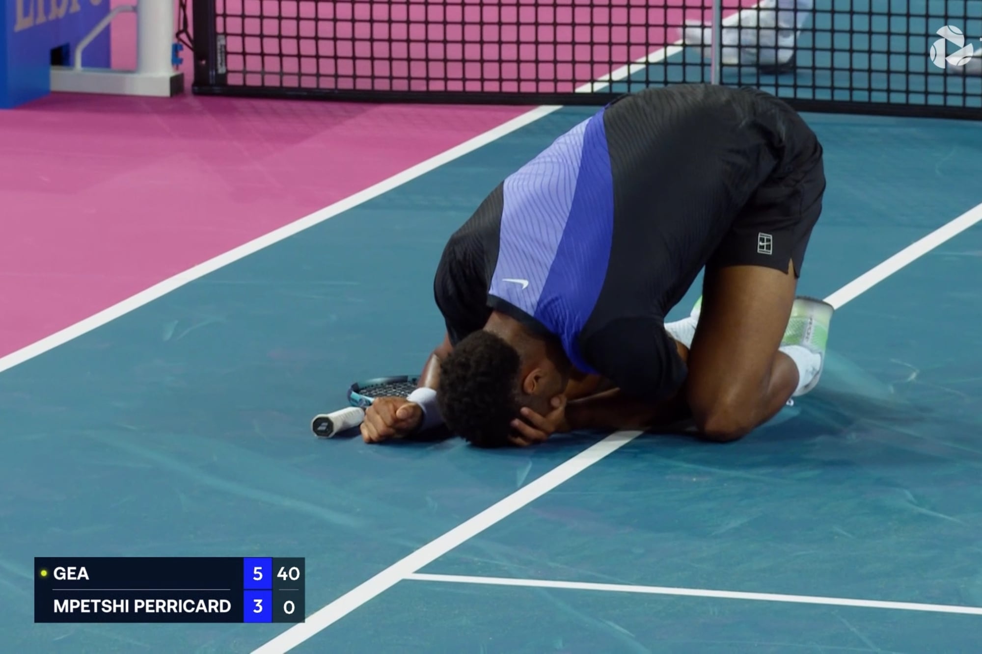 La insólita lesión que se produjo un tenista francés en el torneo de Montpellier y lo obligó a retirarse