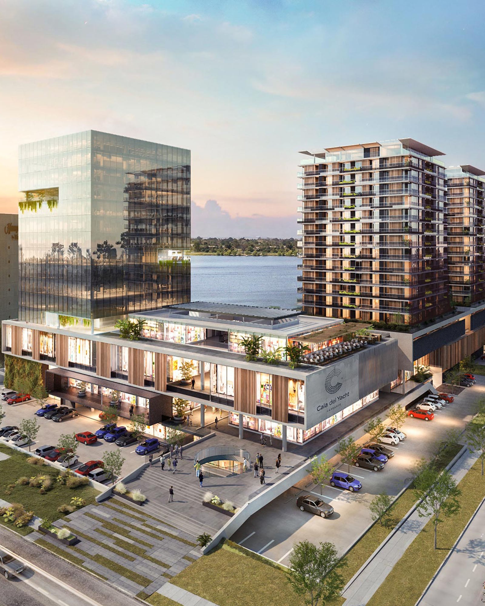Así se ve el render de Cala del Yacht, uno de los emprendimientos de la zona
