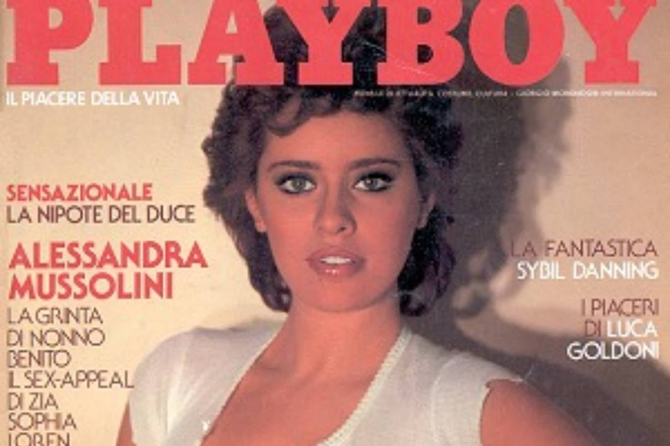 Alessandra Mussolini fue tapa de Playboy versión italia en la década del 90 del siglo pasado
