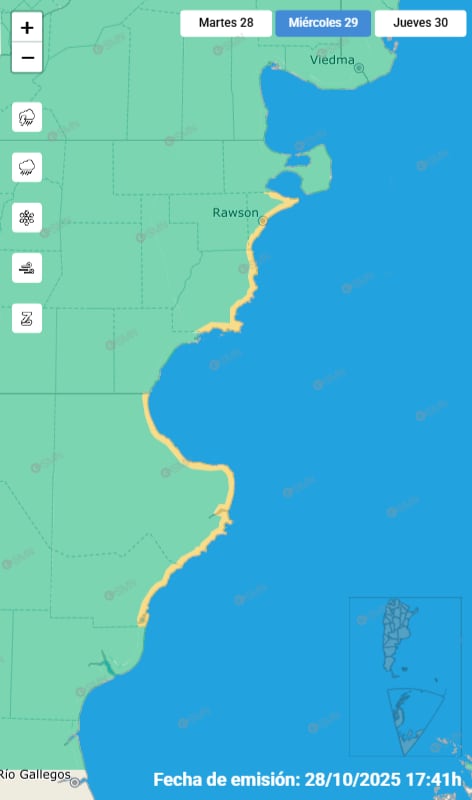 Las alertas emitidas por el SMN para este miércoles 29 de octubre