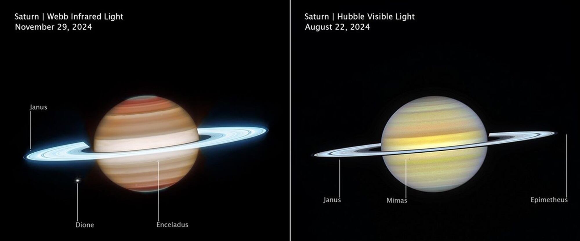 La comparativa entre las imágenes tomadas por Webb y Hubble deja en evidencia muchos detalles ocultos