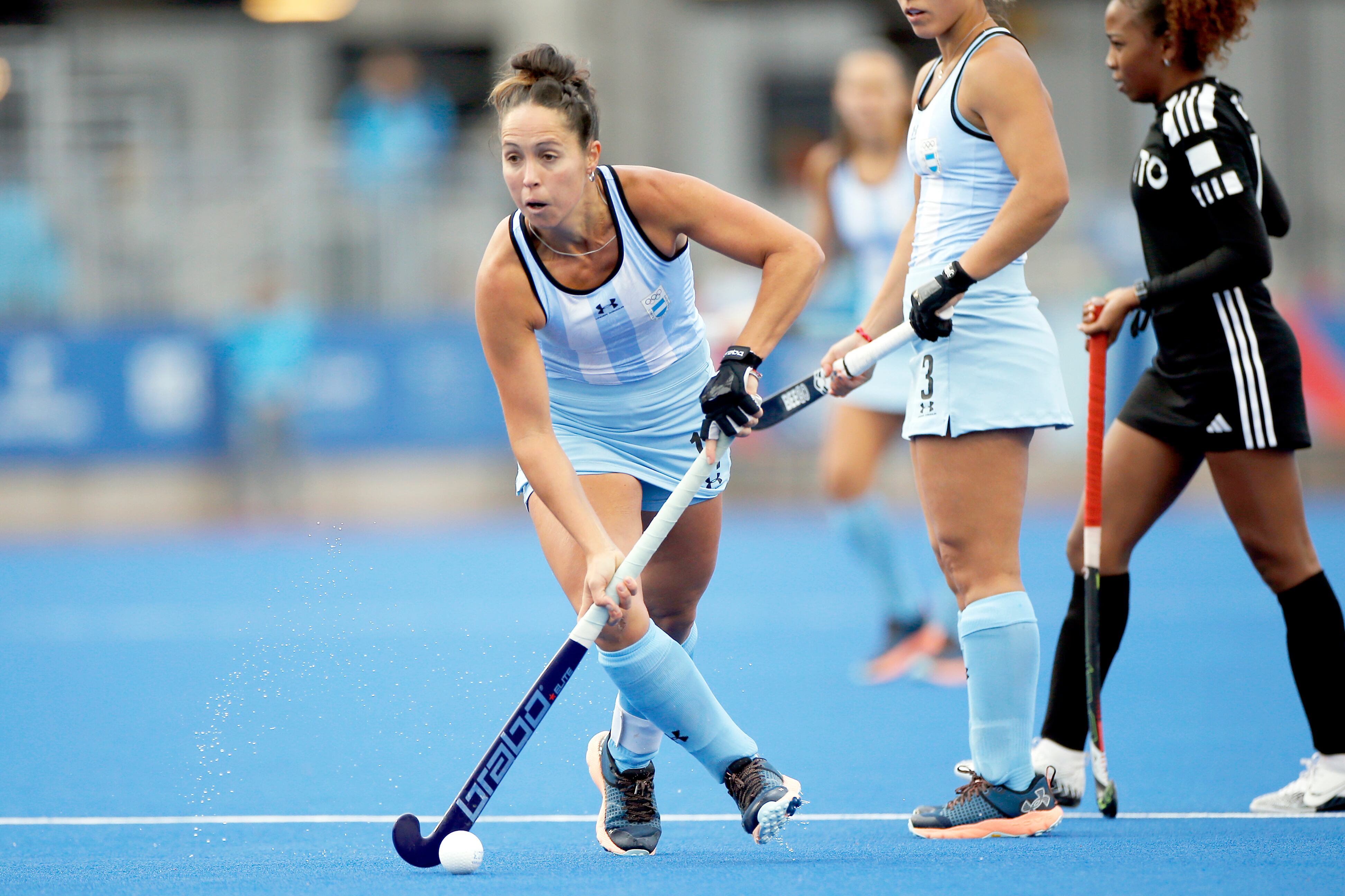 Rocío Sánchez Moccia, durante los Juegos Panamericano de Santiago 2023, donde las Leonas consiguieron el pasaje directo a París 2024