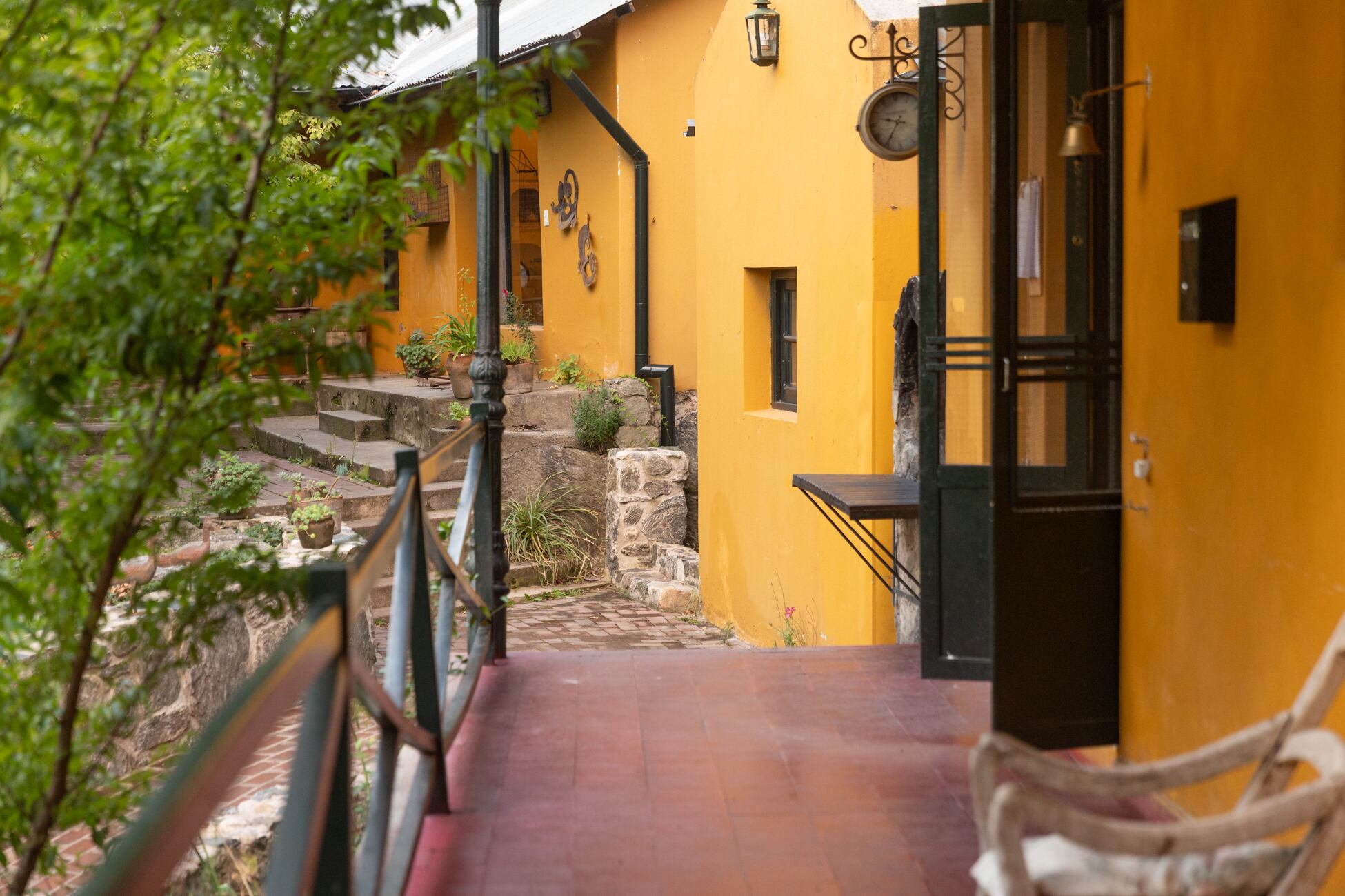 Las galerias de la hostería.