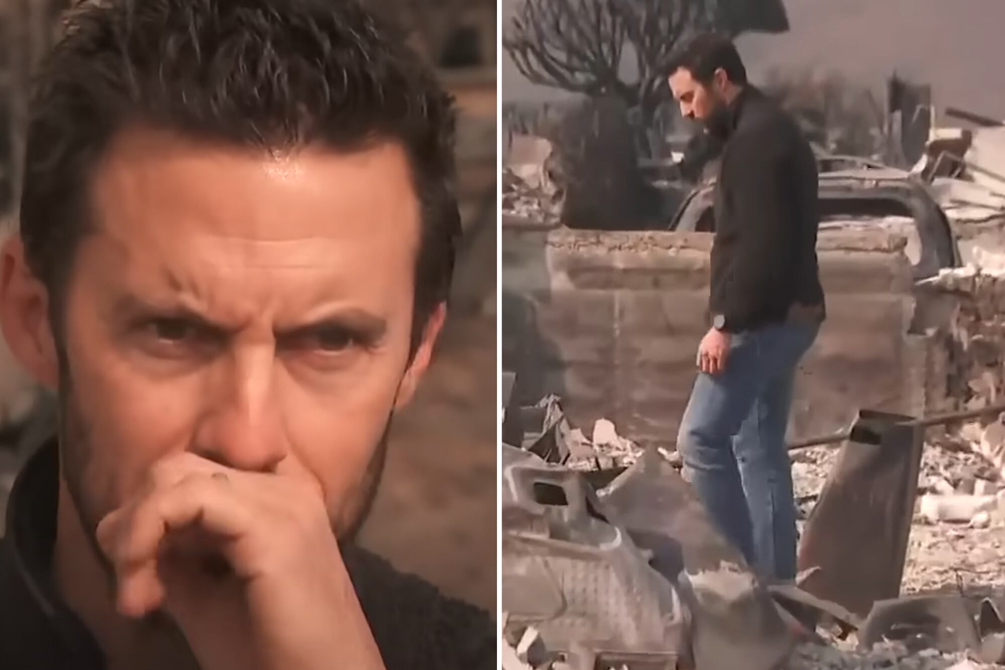 Milo Ventimiglia fue a ver los escombros que quedaron de su casa, que fue arrasada por el fuego en Los Ángeles