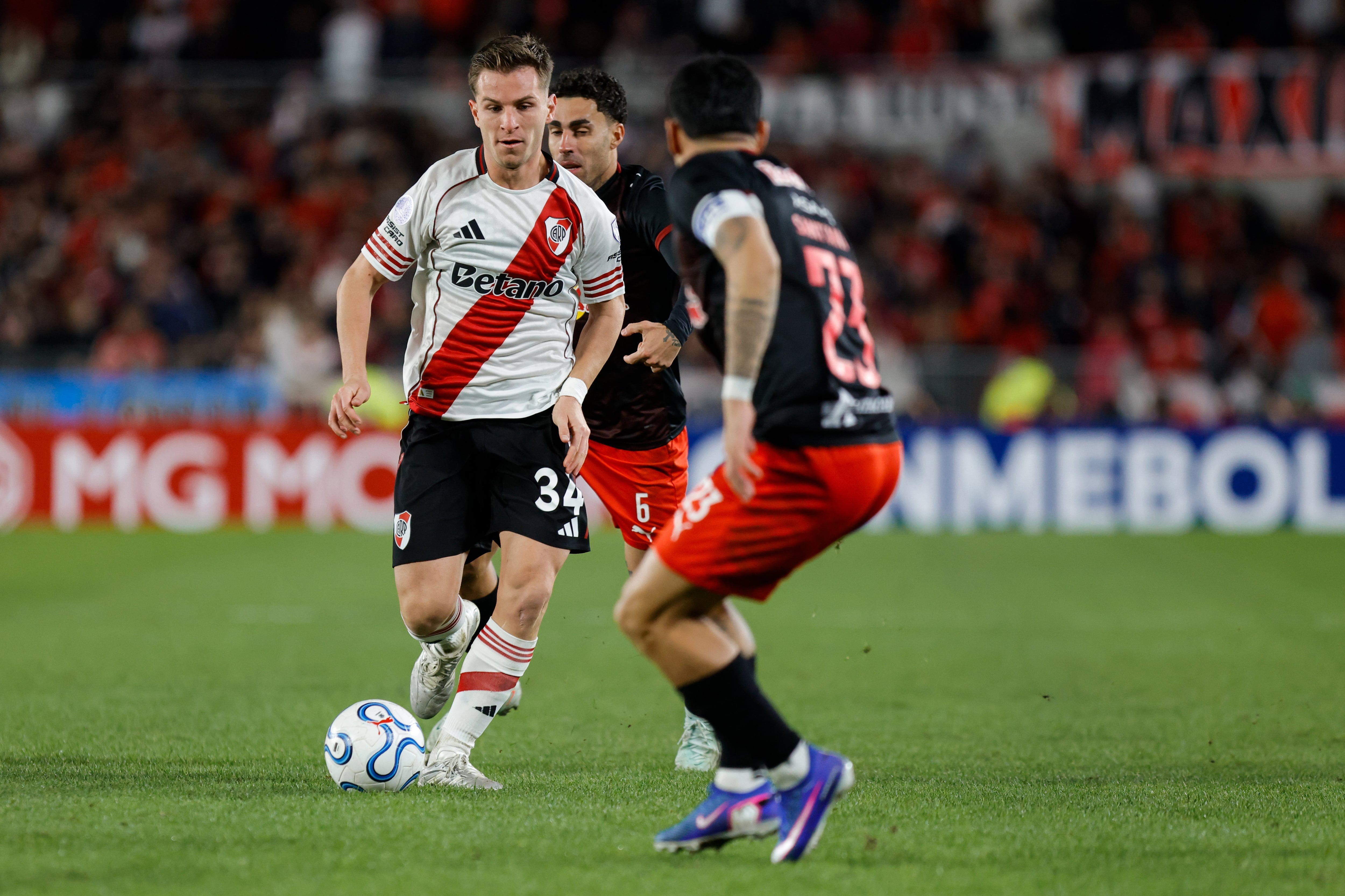 La conducción de Giuliano Galoppo frente a Bragantino; River se aseguró la continuidad en la Copa Sudamericana con el 1-1 frente a Bragantino