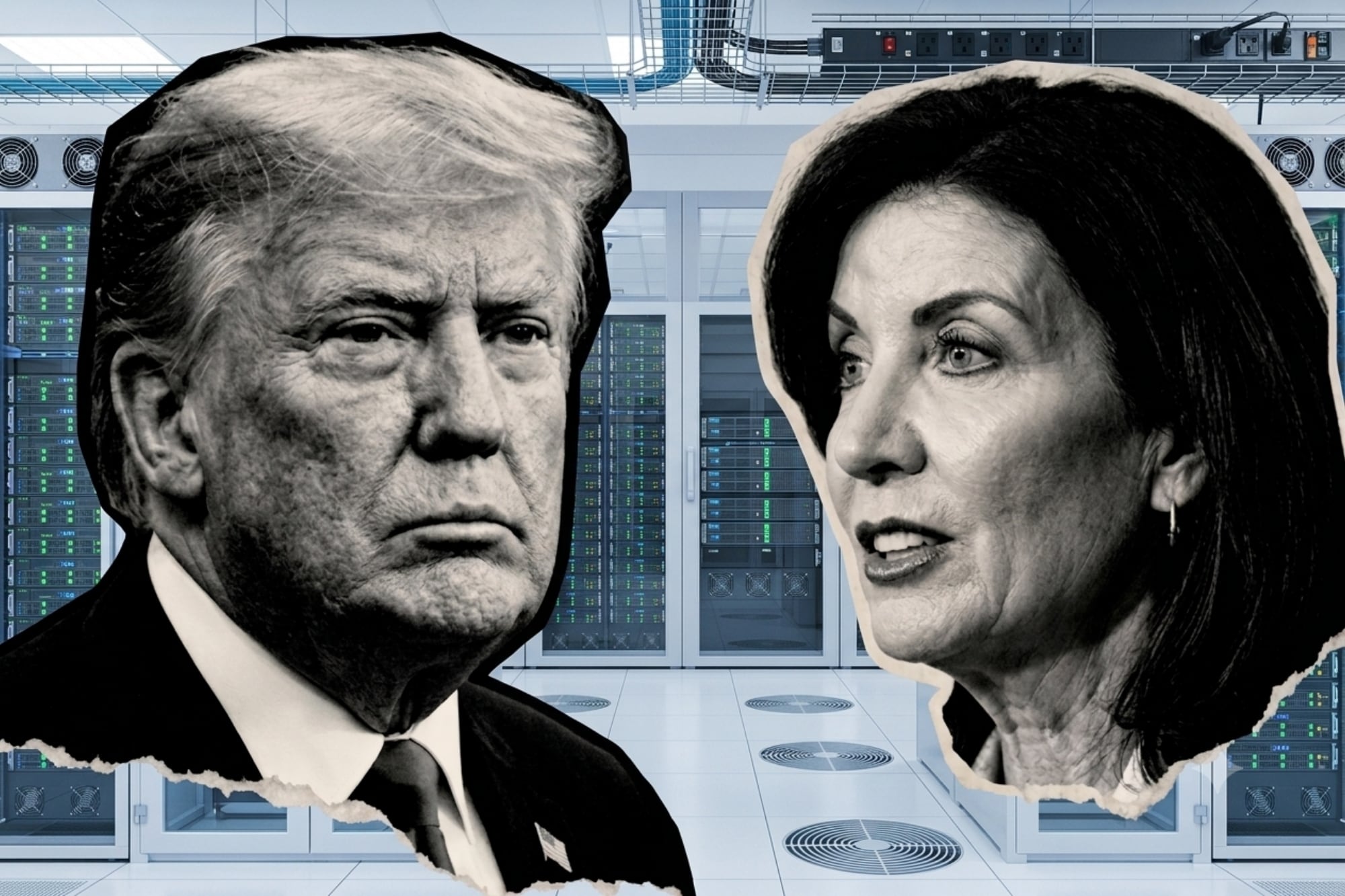 Trump vs. Hochul por los datacenters: “Son una verdadera máquina de hacer dinero”