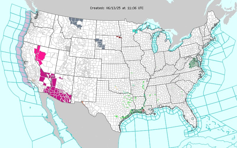 Las advertencias por calor extremo alcanzarán hasta 20 °F por encima del promedio en el área metropolitana de Tucson, donde se prevén máximas de 112 °F (44 °C) durante tres días consecutivos