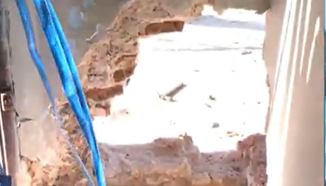 Los destrozos en la vivienda impactada
