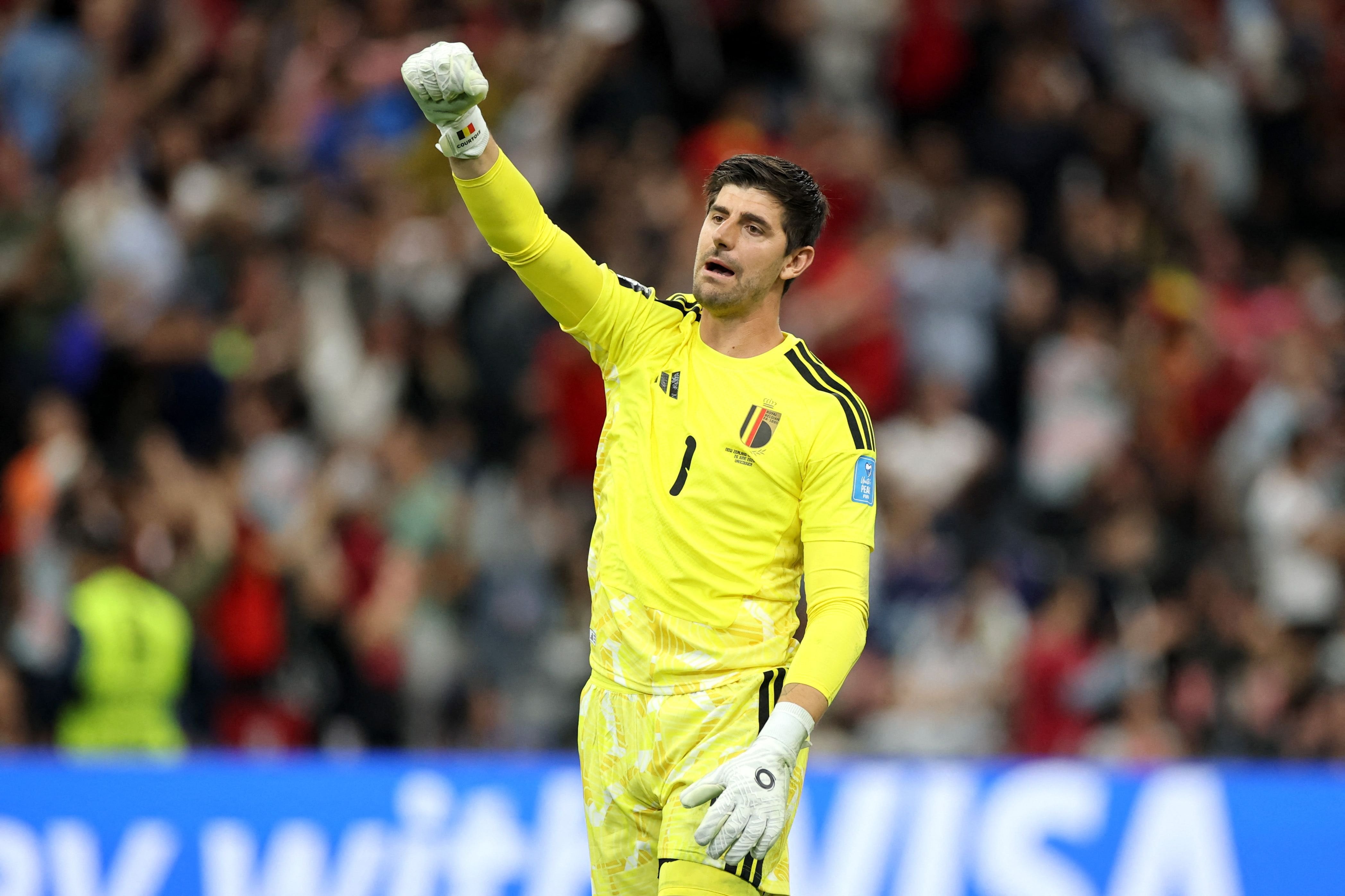 A pesar de recibir un gol, Courtois respondió en las jugadas en las que el equipo lo necesitó y celebró la victoria de su seleccionado (Foto: ALEX GRIMM / GETTY IMAGES NORTH AMERICA / Getty Images via AFP)