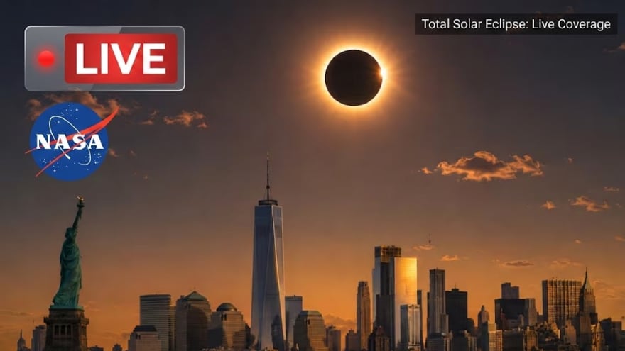 A qué hora de EE.UU. es el eclipse solar total de hoy que se podrá ver en vivo en la transmisión de la NASA