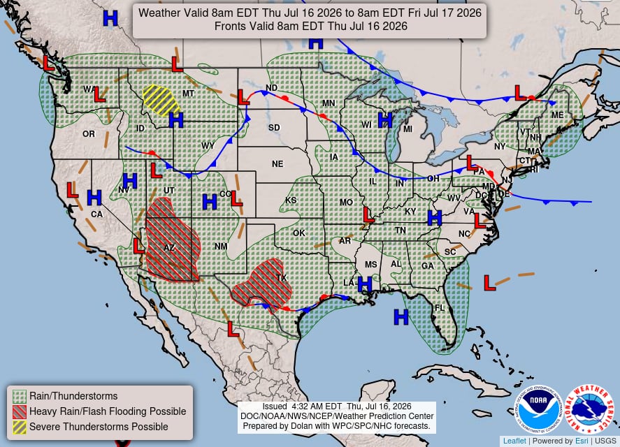 Las autoridades meteorológicas mantienen emergencias por anegamientos en los condados de Kerr, Kendall, Uvalde y Medina