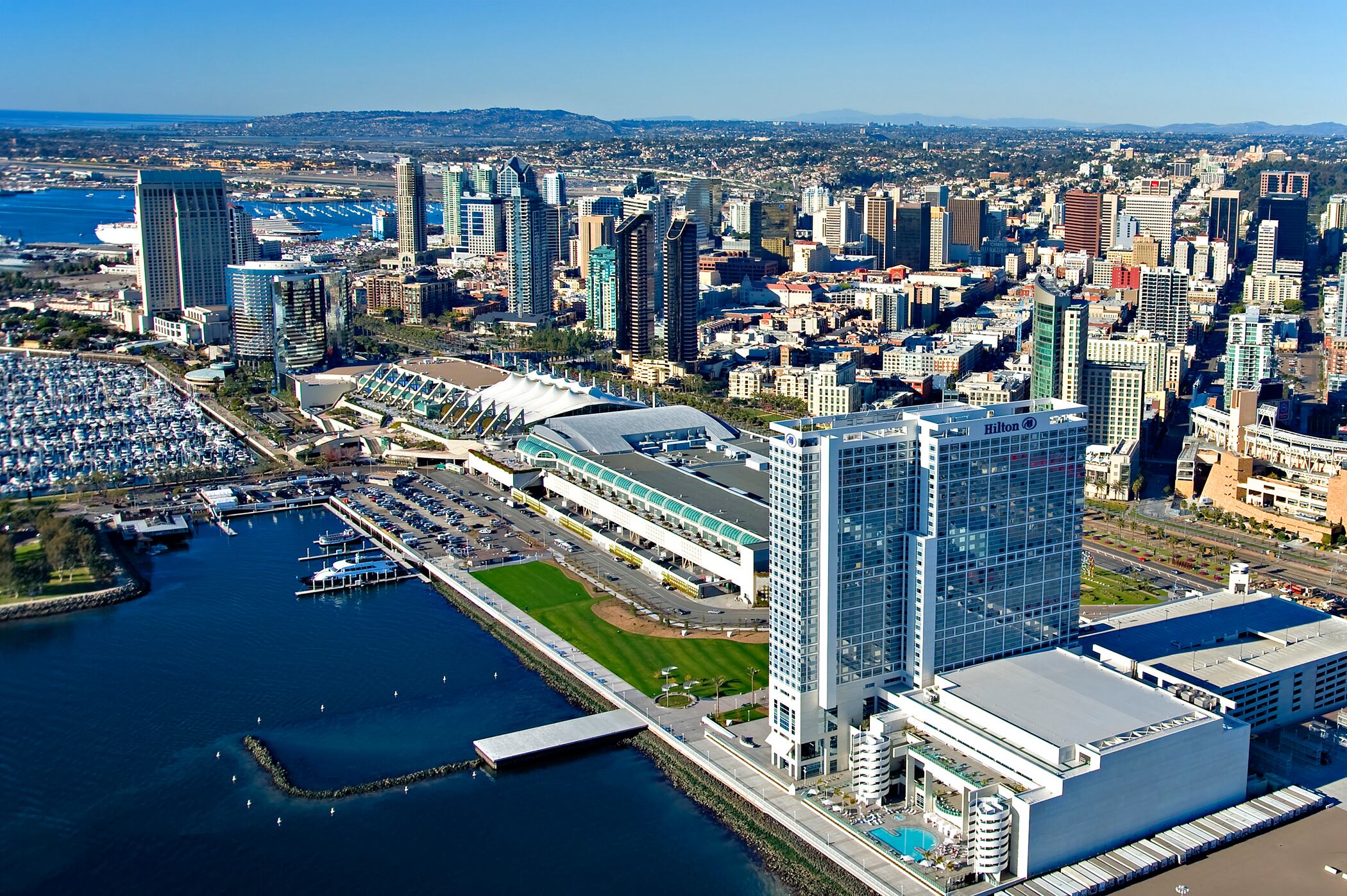 Vista aérea de la bahía