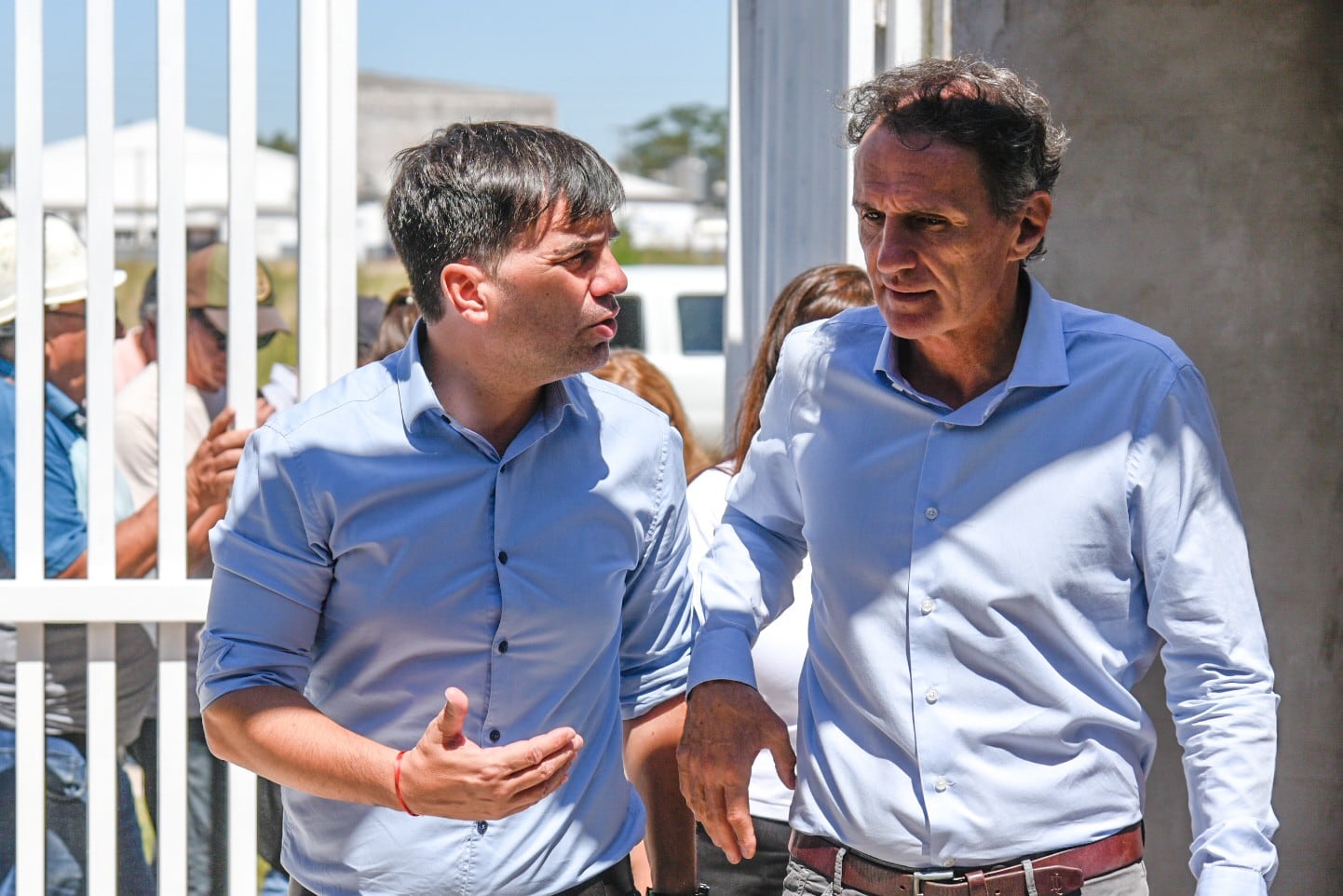 Echarren, durante una recorrida con el ministro bonaerense Gabriel Katopodis