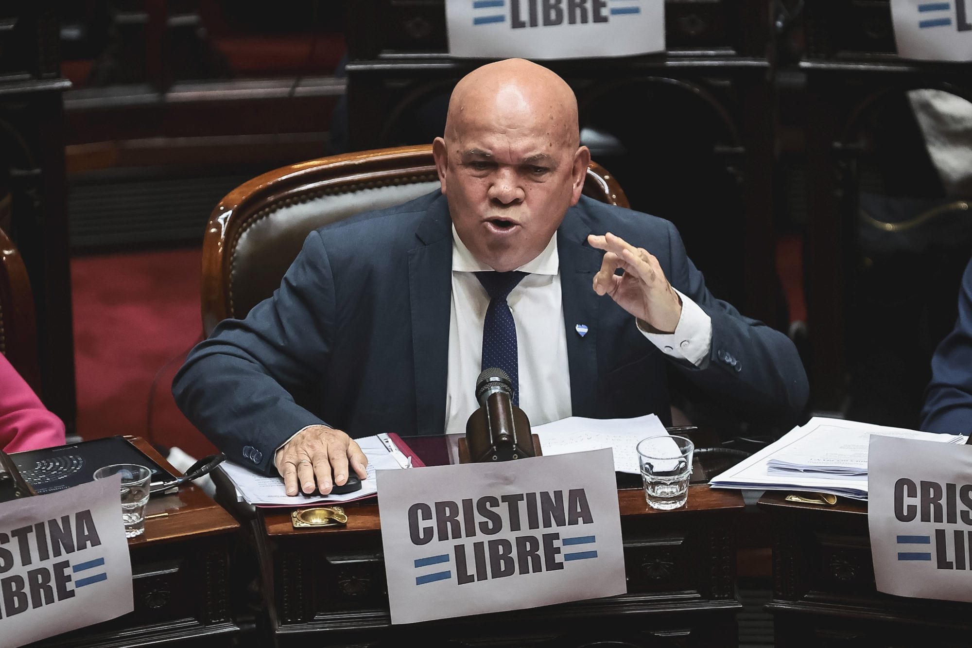 Aldo Leiva durante la sesión por la ley de Presupuesto 2026 en la Cámara de Diputados
