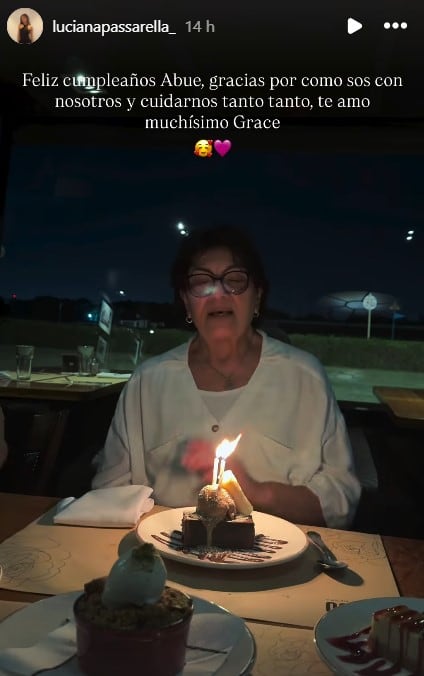 Luciana, nieta de Daniel Passarella, se sumó a los saludos a Graciela