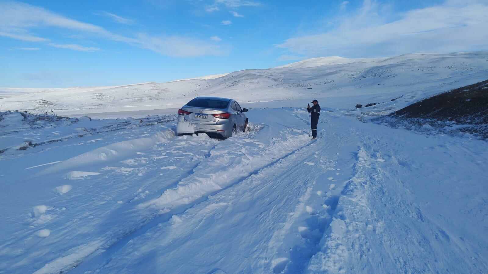 El auto varado en la ruta 29, ex 40