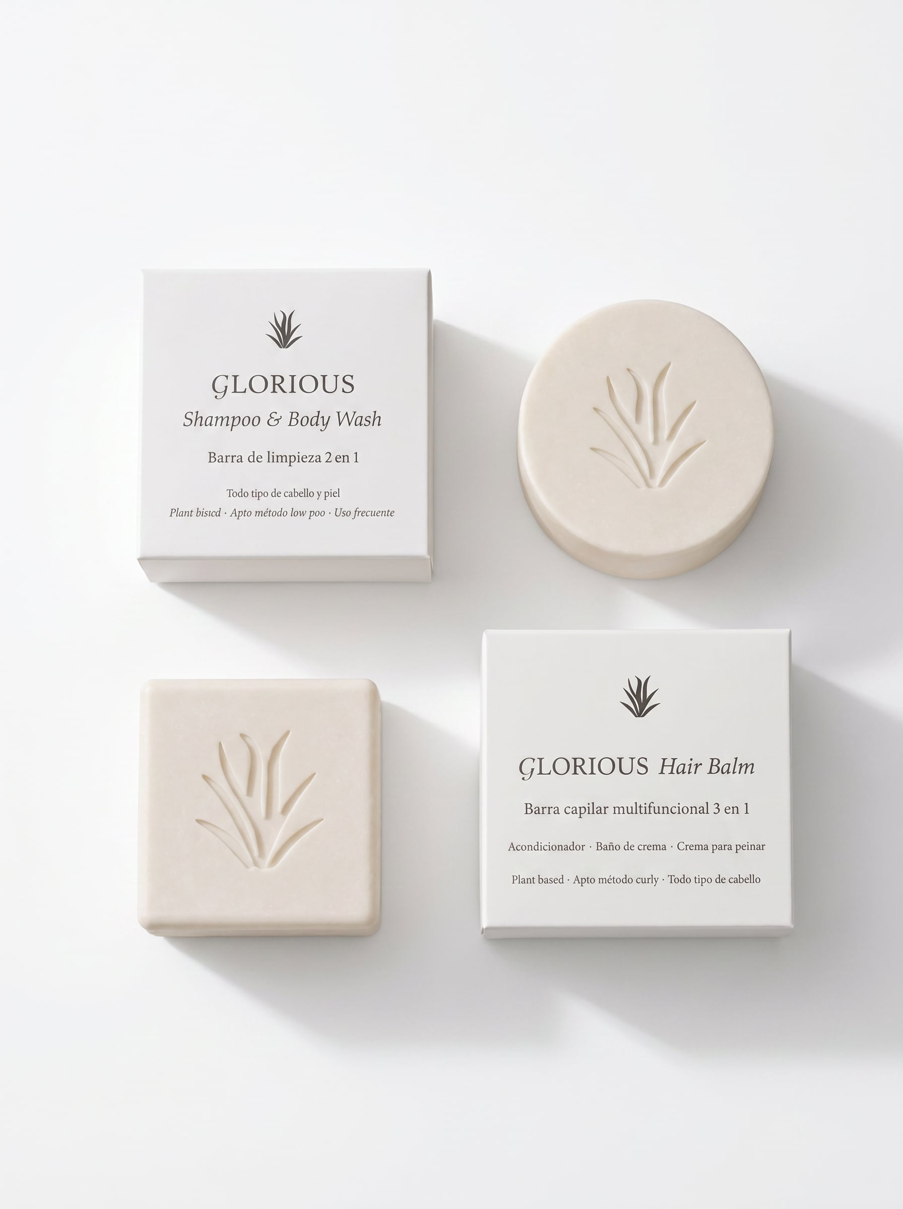 Los productos de belleza capilar también resumen la lógica de toda su obra: simplificar en vez de acumular, despojarse del exceso