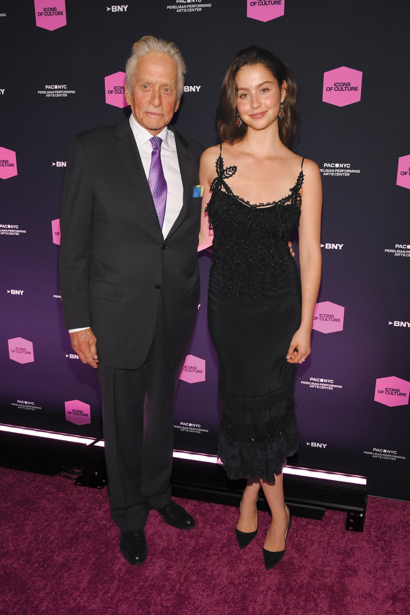Michael con su hija Carys en una gala en Nueva York en octubre de 2025