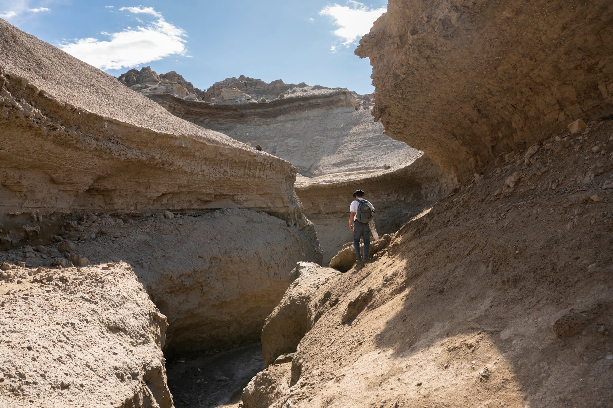 Algunos de los cañadones que se pueden caminar para llegar al mar y ver fauna marina