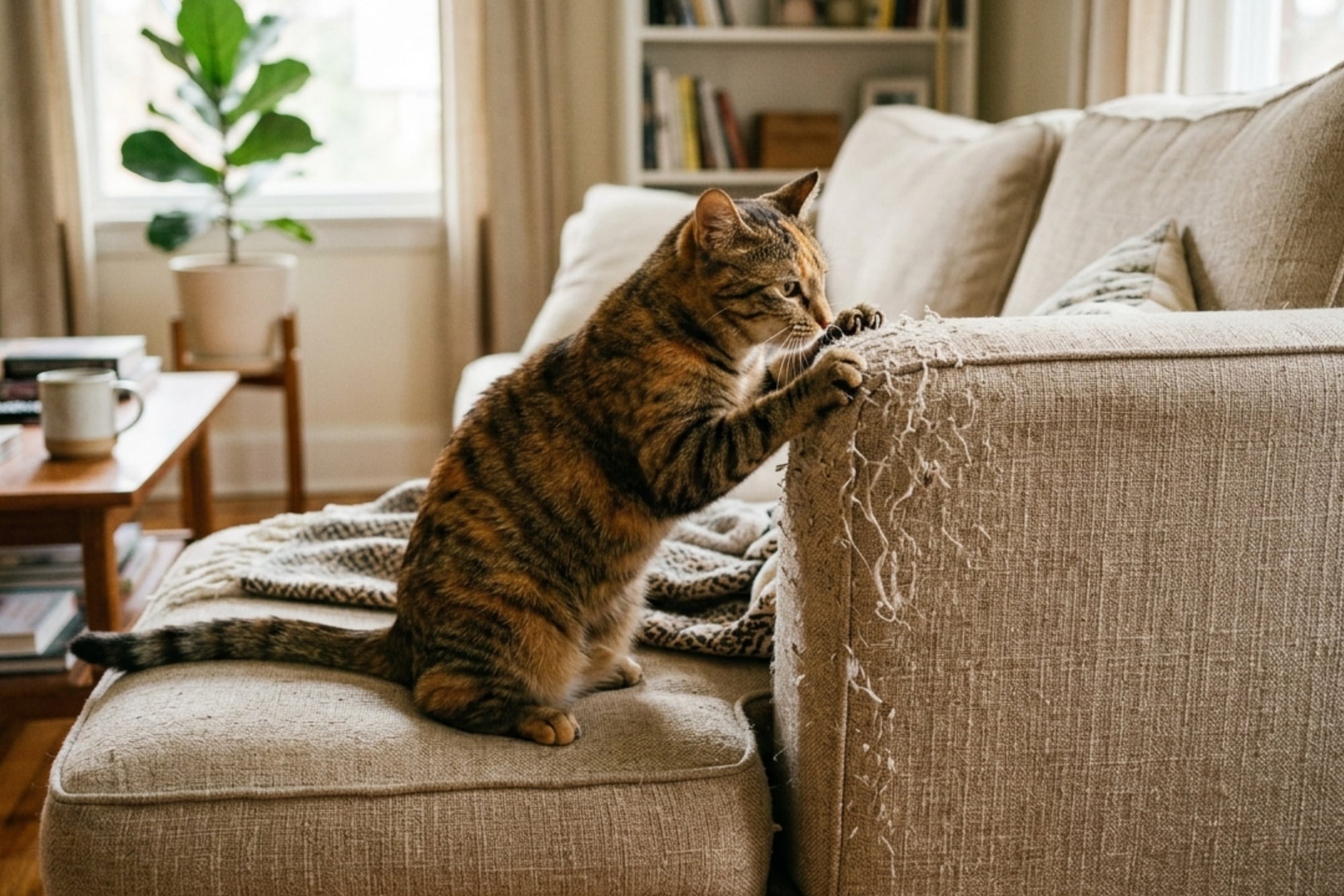 “La necesidad de un gato de rascar es esencial para su bienestar y proporciona estabilidad emocional, física y social”