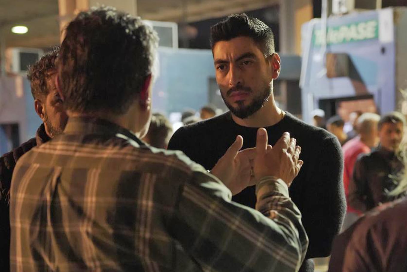 Facundo Moyano durante la protesta por la estatización de la Ruta del Mercosur