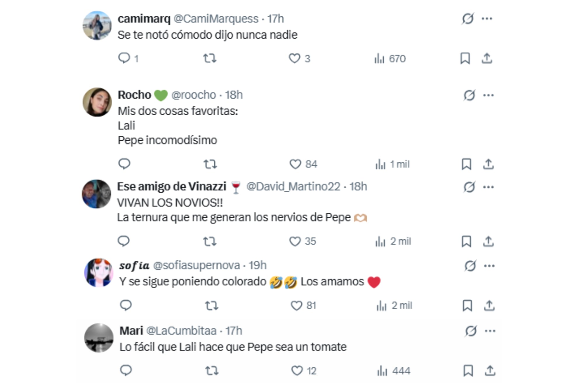 Las reacciones de los fans al romántico momento de Lali y Pedro Rosemblat en el streaming (Foto: X)