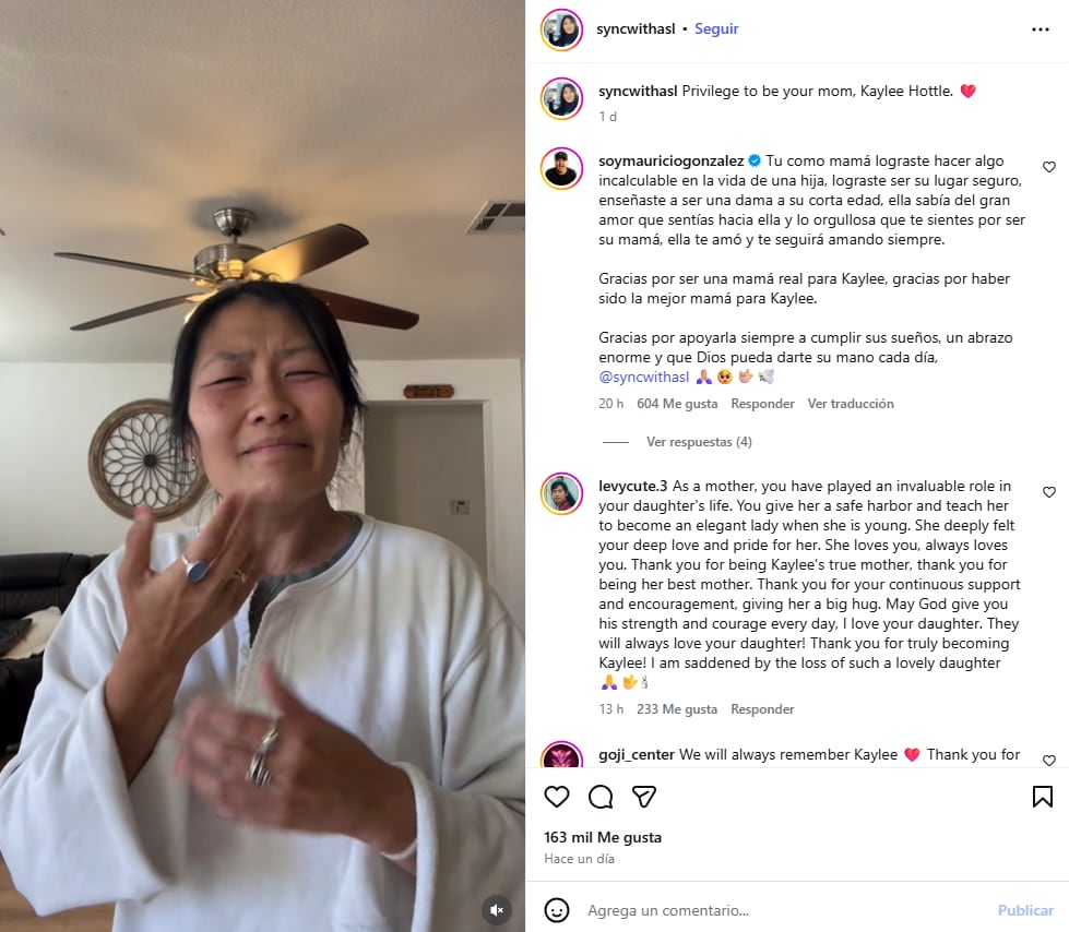El conmovedor mensaje de la madre de la difunta actriz en Instagram
