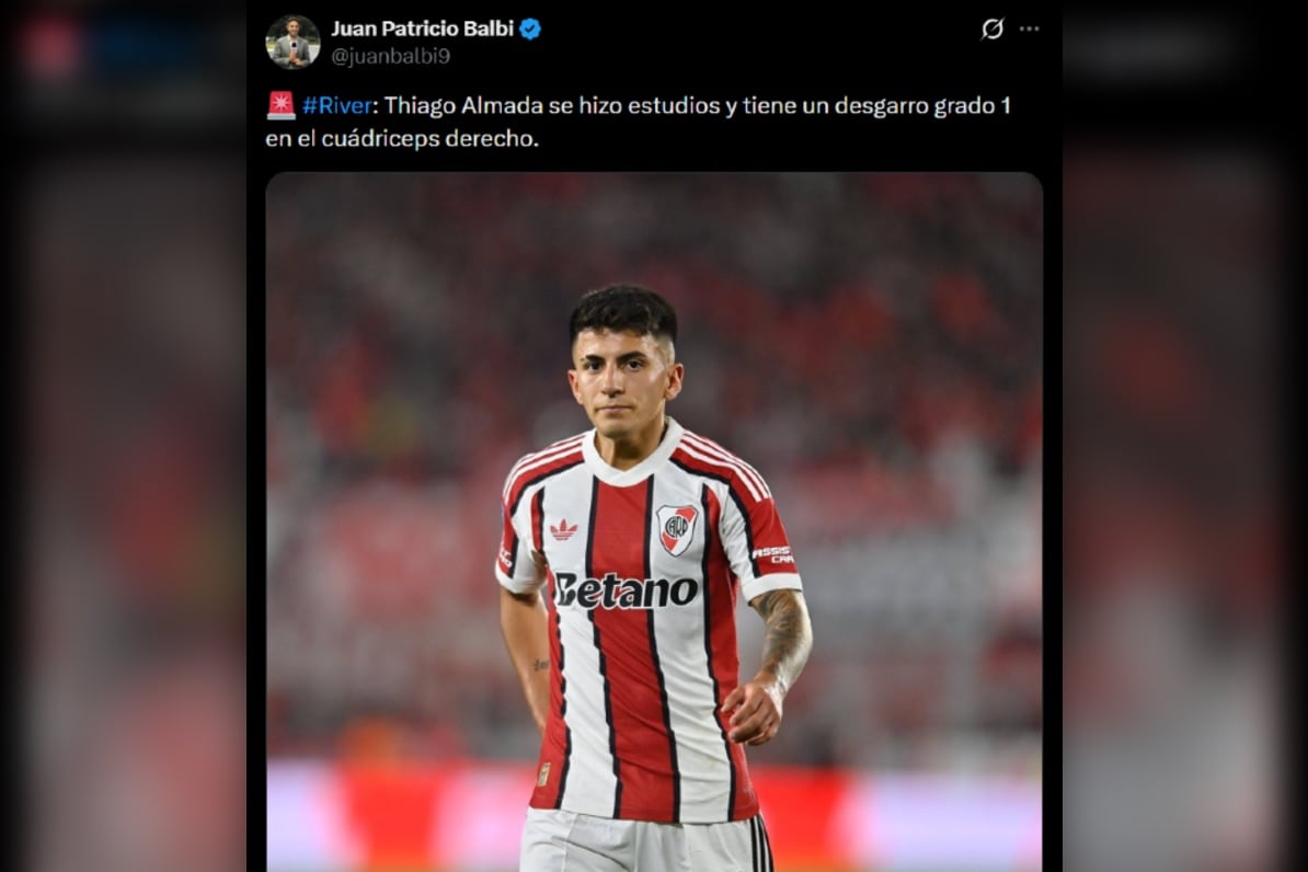 La información fue dada a conocer por el periodista Juan Balbi, quien siguió la evolución del mediocampista tras el encuentro
