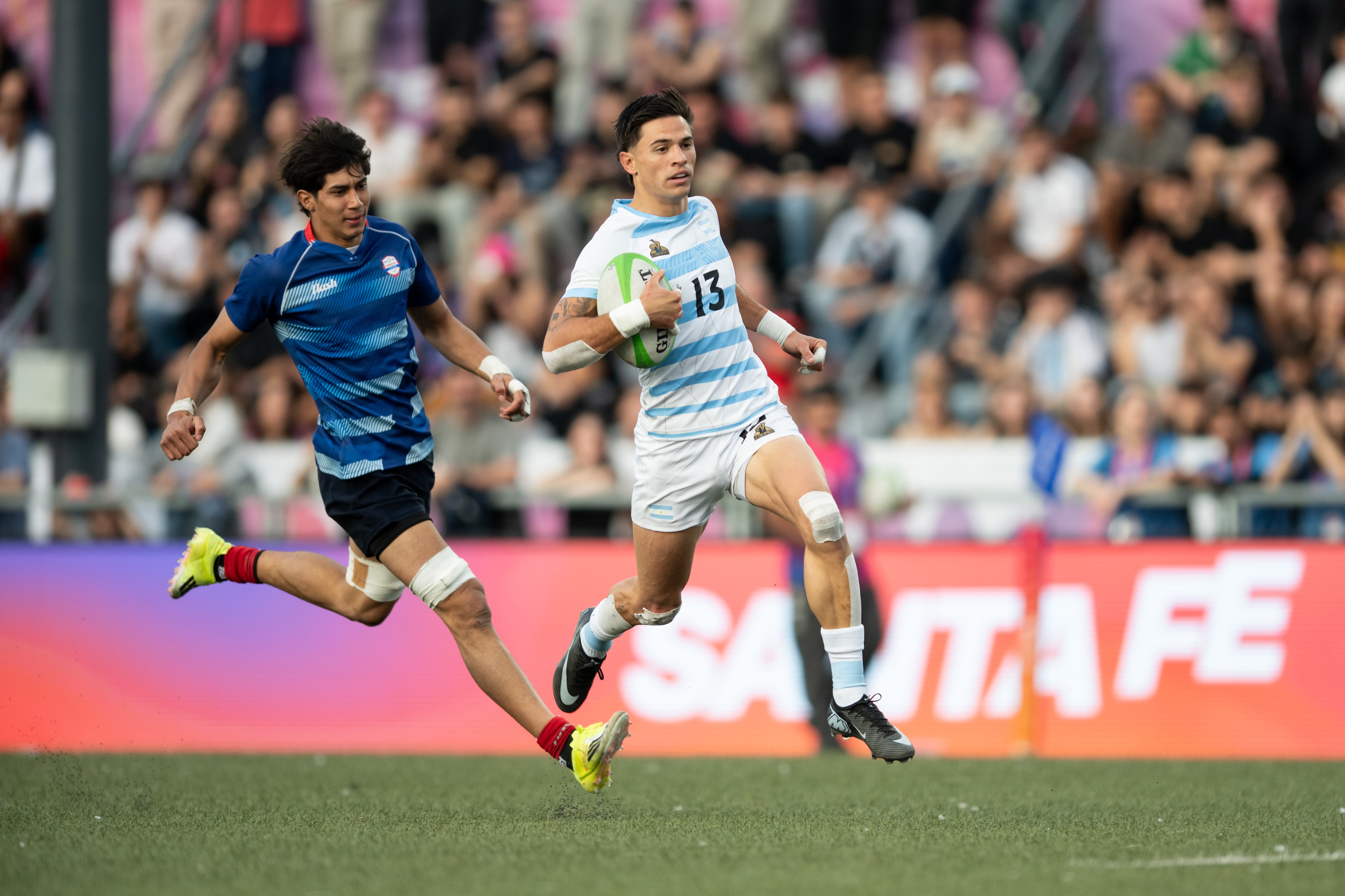 Marcos Moneta es la máxima figura de la competencia de rugby de los Juegos Suramericanos, en los que los Pumas 7s se enfrentarán este sábado con Colombia y Chile.