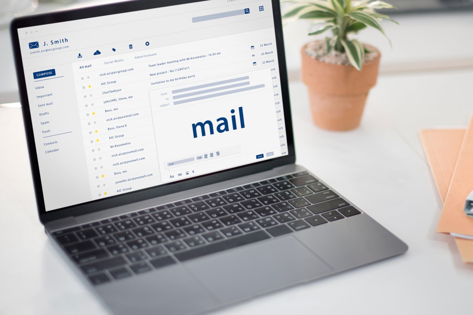 El aviso se considera entregado una vez que una de las partes envió el correo