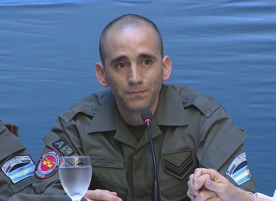 Nahuel Gallo, visiblemente emocionado