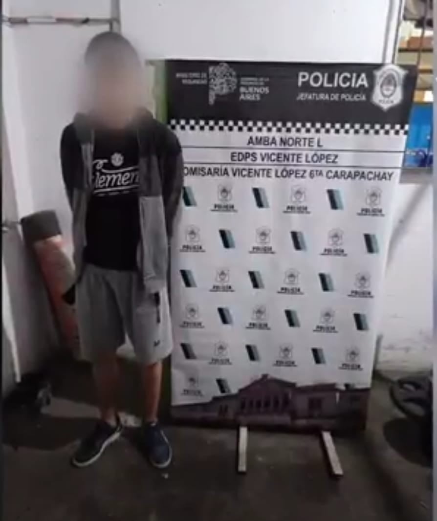 Uno de los cinco sospechosos en bicicleta detenidos en Carapachay