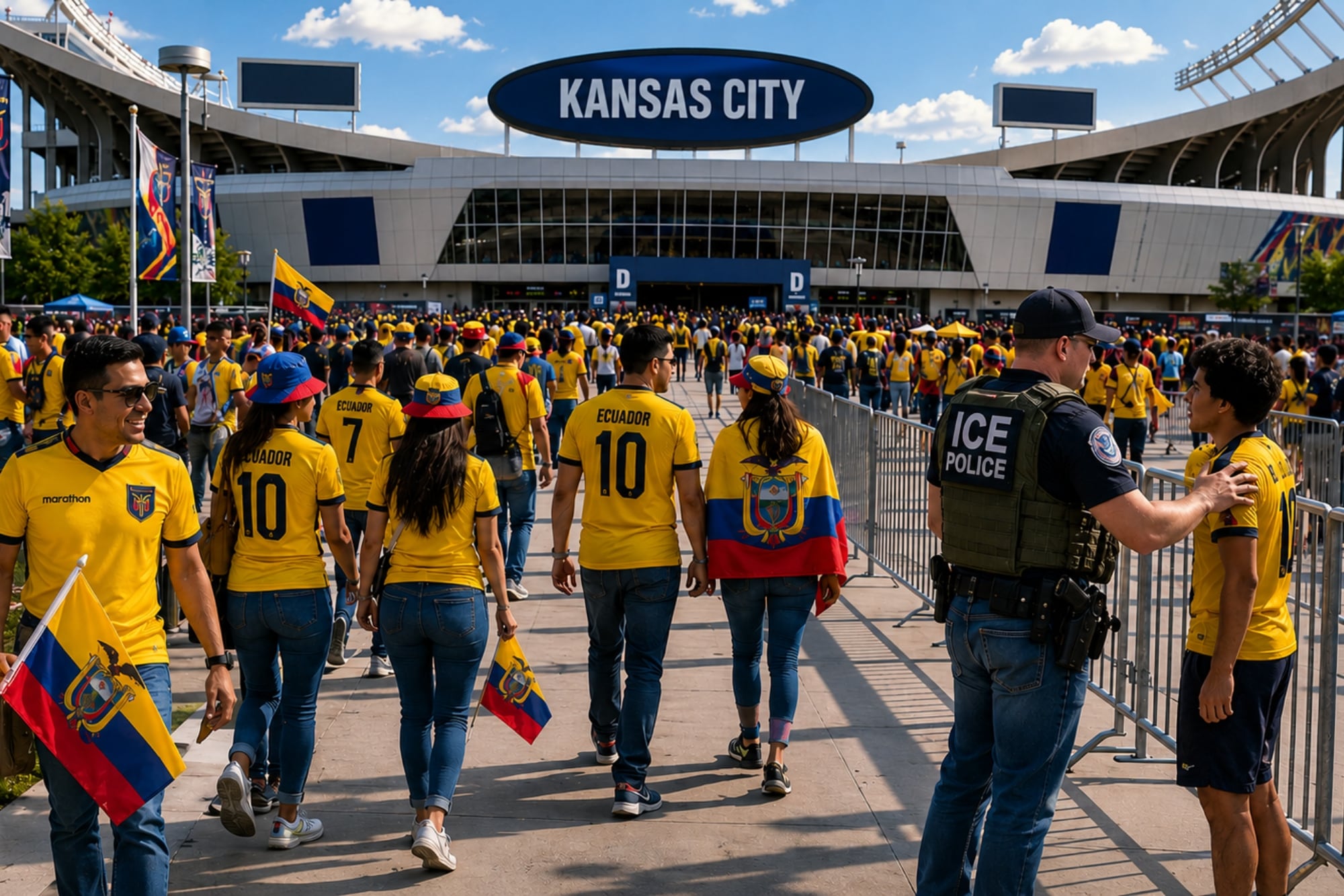El ICE en Kansas City, hoy: juega Ecuador y confirman operativos masivos por el Mundial 2026