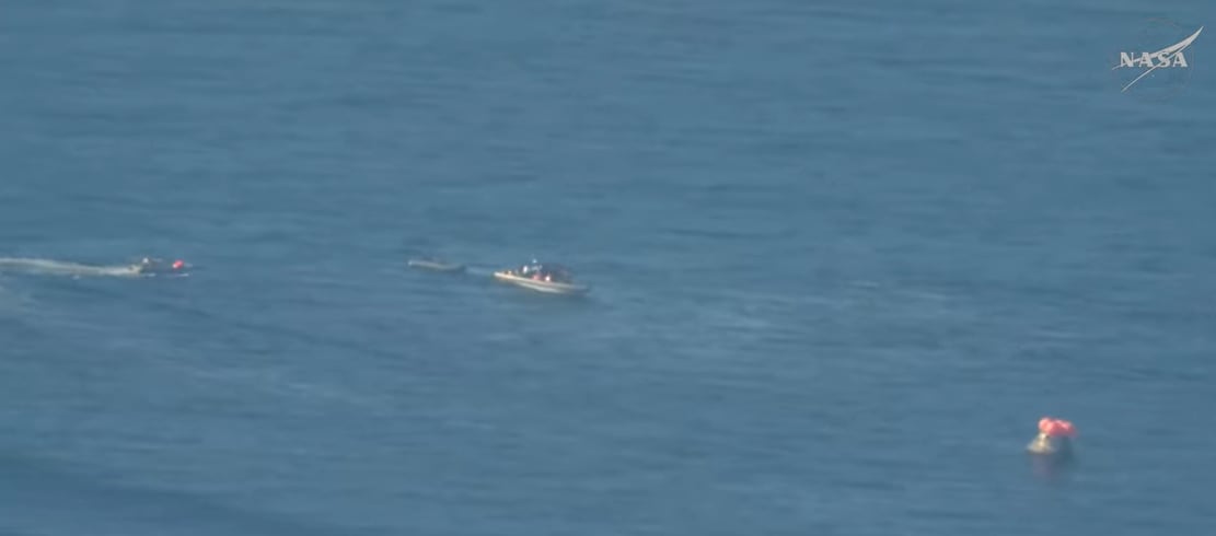 La cápsula en el momento previo de ser asistida