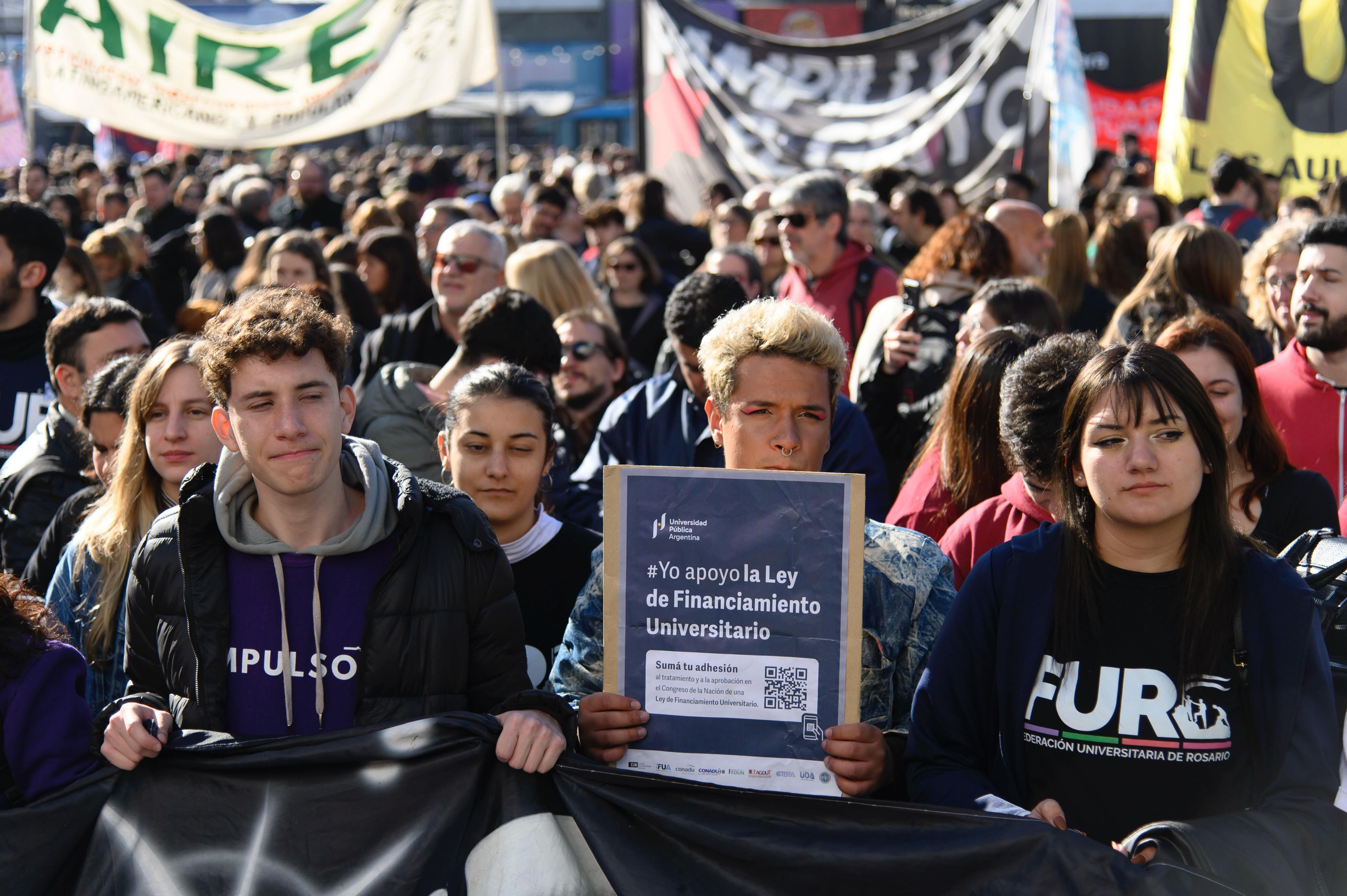 La marcha universitaria federal llevada a cabo en la ciudad de Rosario