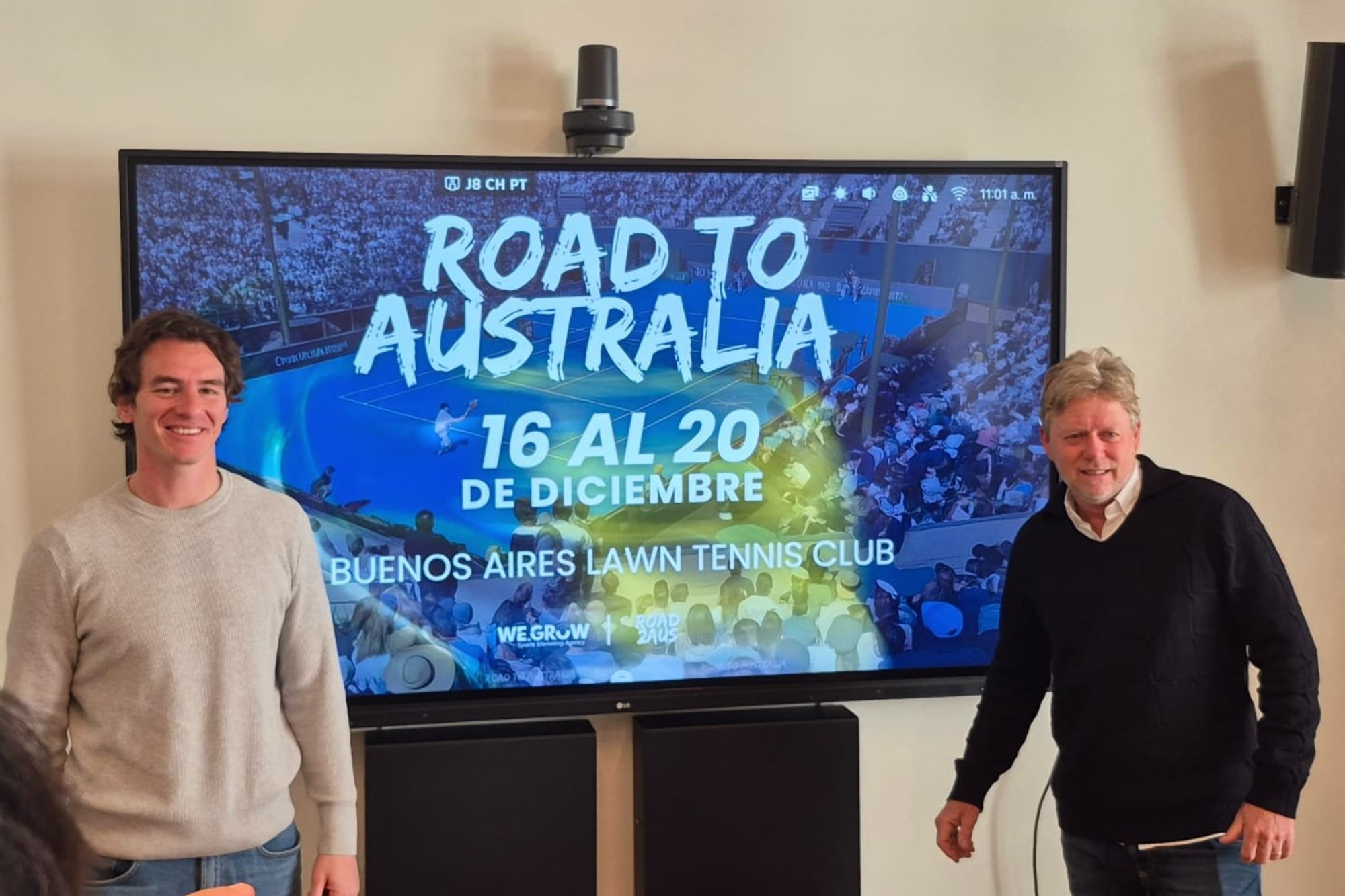Emiliano Serrano, CEO de We Grow, y Andrés Schneiter, ex tenista y entrenador