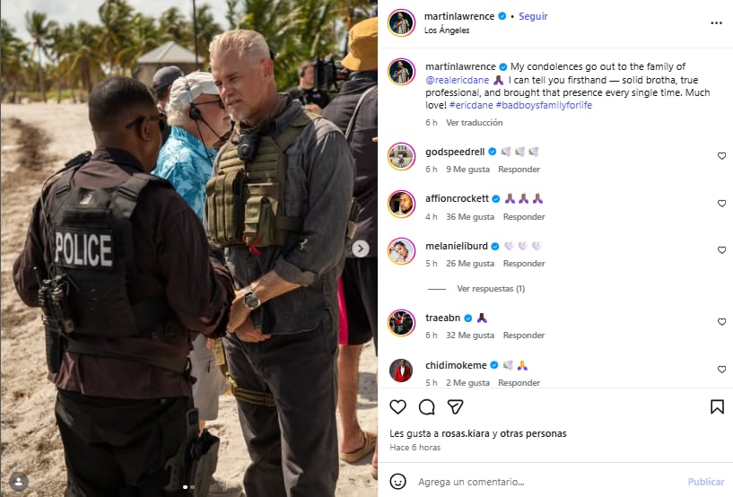 Martin Lawrence también se despidió de Dane (Foto: Instagram)
