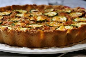 Tarta de zucchini y cous cous 