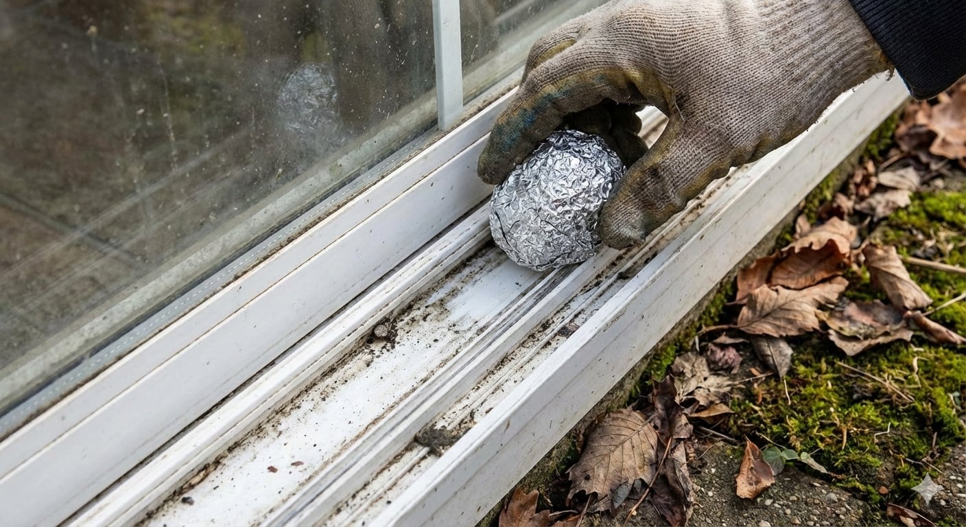 Por qué se recomienda usar papel aluminio para los rieles de las ventanas