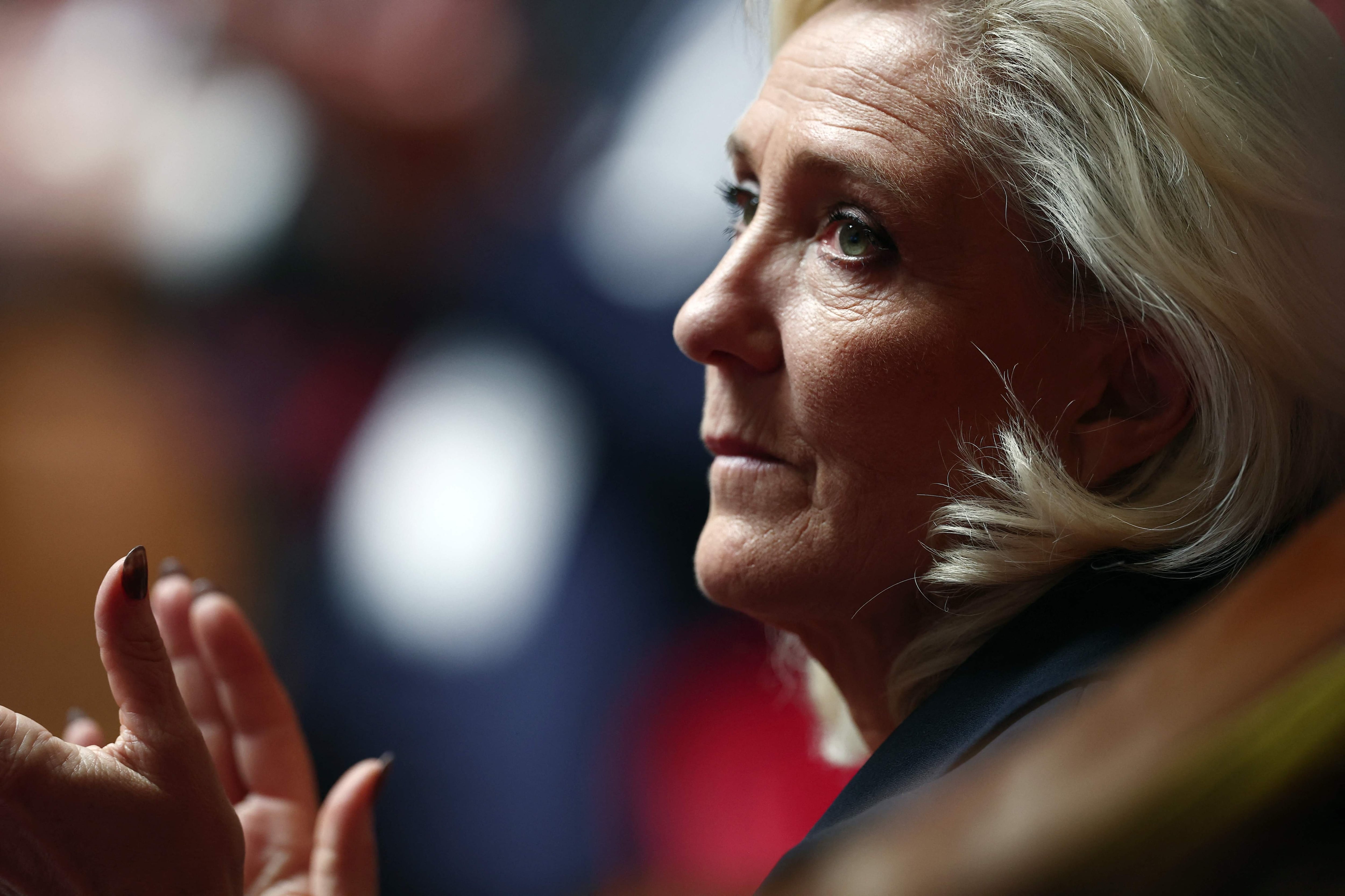 La dirigente francesa Marine Le Pen, líder de Reagrupamiento Nacional