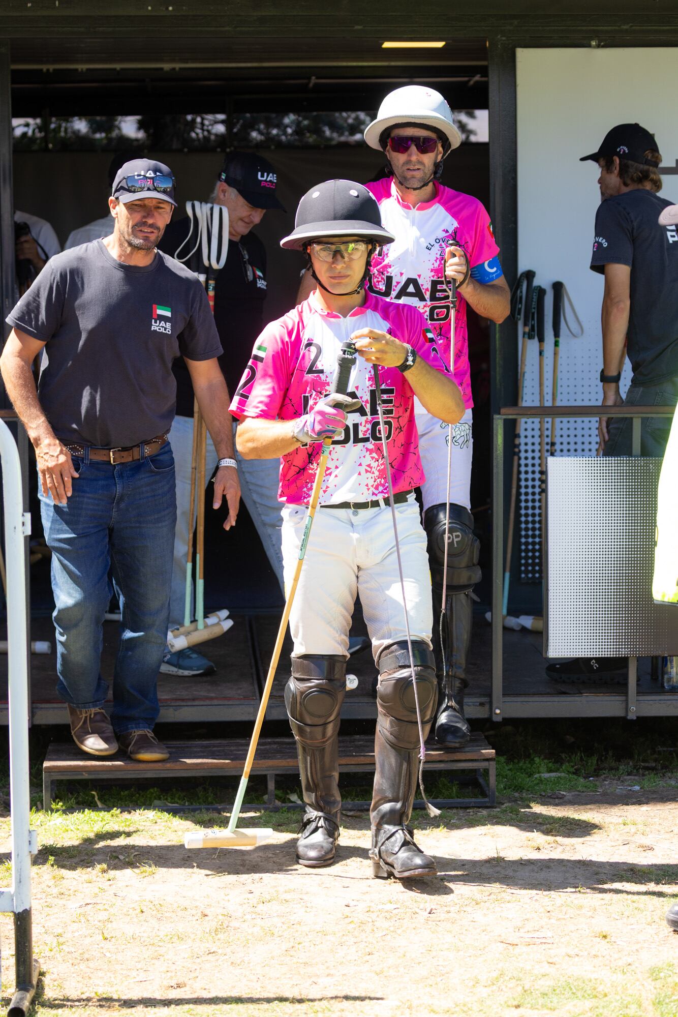 Lucas Monteverde acompaña a su hijo Lukin y a Polito Pieres