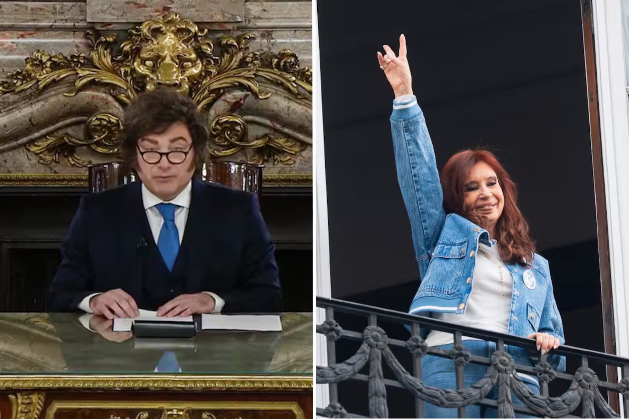 Milei apuntó contra Cristina Kirchner en la cadena nacional: “Les robó 10.000 millones de dólares a los argentinos”