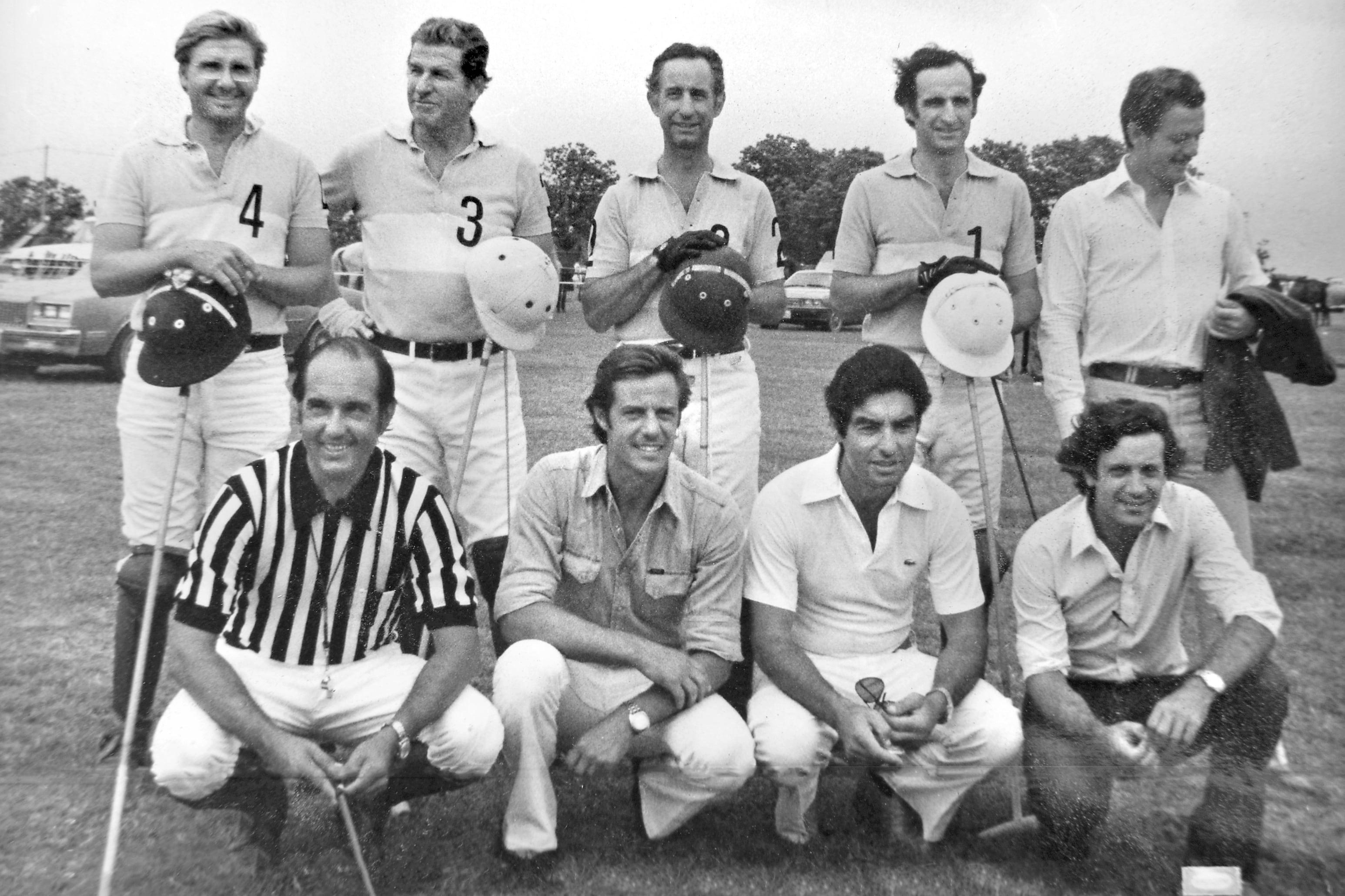 Copa de las Américas 1980, en Texas: Goti, como referí. Con Alfredo y Juan Carlos Harriott, Horacio y Alberto Heguy, Gonzalo Tanoira, Héctor Merlos y Alvaro Pieres